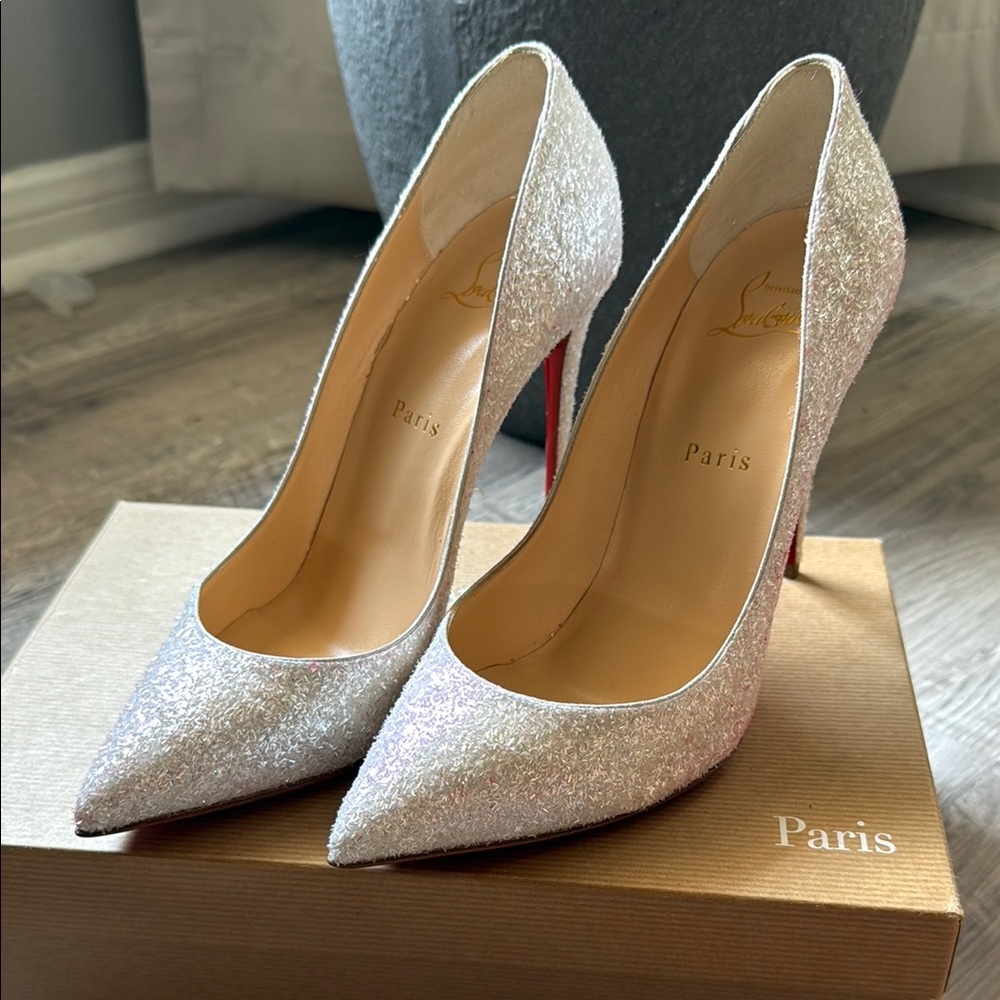 Christian louboutin- Pigalle follies 100 glitter givre